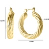 image:imageJessica Simpson Womens Hoop Earrings  SilverTone or GoldTone HoopGold Thick Twisted Hoops