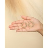 image:imageJessica Simpson Womens Hoop Earrings  SilverTone or GoldTone HoopGold Thick Twisted Hoops