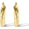 image:imageJessica Simpson Womens Hoop Earrings  SilverTone or GoldTone HoopGold Thick Twisted Hoops