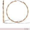 image:imageJessica Simpson Womens Hoop Earrings  SilverTone or GoldTone HoopGold Twist