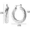 image:imageJessica Simpson Womens Hoop Earrings  SilverTone or GoldTone HoopSilver Thick Twisted Hoops