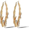 image:imageJessica Simpson Womens Hoop Earrings with Rhinestone Butterfly Pendants