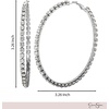 image:imageJessica Simpson Womens Large Hoop Earrings with Crystal Embellishments