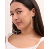 image:imageJessica Simpson Womens Large Hoop Earrings with Crystal Embellishments