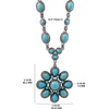 image:imageJessica Simpson Womens Large Turquoise Stone Flower Necklace 16Silver Flower