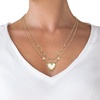 image:imageJessica Simpson Womens Layered Heart Necklace 18  2  GoldTone Double Strand Necklace with Heart Pendant