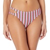image:imageJessica Simpson Womens Mix amp Match Stripe Print Bikini Swimsuit Separates Top amp BottomGroovy Cut Out Bottoms