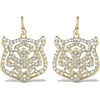 image:imageJessica Simpson Womens Tiger Drop Earrings  GoldTiger Earrings with Clear