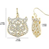 image:imageJessica Simpson Womens Tiger Drop Earrings  GoldTiger Earrings with Clear