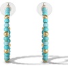 image:imageJessica Simpson Womens Turquoise Bead Hoop EarringsGold