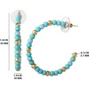 image:imageJessica Simpson Womens Turquoise Bead Hoop EarringsGold