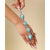 image:imageJessica Simpson Womens Turquoise Bracelet  Oxidized Silver or GoldToneFlower Silver
