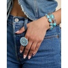 image:imageJessica Simpson Womens Turquoise Bracelet  Oxidized Silver or GoldToneSilver
