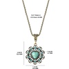 image:imageJessica Simpson Womens Turquoise Stone Ornate Necklace 16 2  GoldTone
