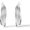 image:imageJessica Simpson Womens Twisted Layered Hoop Earrings  SilverTone Medium