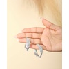 image:imageJessica Simpson Womens Twisted Layered Hoop Earrings  SilverTone Medium