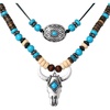 image:imageJessica Simpson Beaded Layered Necklace for Women with Turquoise and Bull