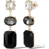 image:imageJessica Simpson Black Crystal Drop Earrings for Women  GoldTone Geometric