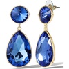 image:imageJessica Simpson Blue Crystal Teardrop Earrings for Women GoldTone