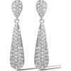 image:imageJessica Simpson Clear Crystal Teardrop Earrings for Women SilverTone