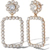 image:imageJessica Simpson Clear Pave Crystal Rectangle Dangle Earrings for Women