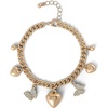 image:imageJessica Simpson GoldTone Charm Bracelet for Women AdjustableHearts  Butterfly Gold Tone