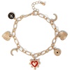 image:imageJessica Simpson GoldTone Charm Bracelet for Women AdjustableHearts  Moon Gold Tone