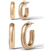 image:imageJessica Simpson GoldTone Mothers Day Earrings Pack for WomenHoop Set Gold Tone