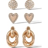 image:imageJessica Simpson GoldTone Mothers Day Earrings Pack for WomenPave Crystal Gold Tone