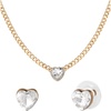 image:imageJessica Simpson Jewelry Set with Glass Heart Necklace 163 and Heart Stud