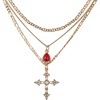 image:imageJessica Simpson Layered Cross Necklaces for Women 16171813