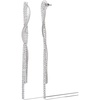 image:imageJessica Simpson Long Silver Rhinestone Tassel Earrings for Women  Twisted