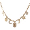 image:imageJessica Simpson Multi Pendant Charm Necklace for Women 165173Goldtone Lucky Western