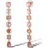 image:imageJessica Simpson Pink Crystal Linear Drop Earrings for Women GoldTone Long