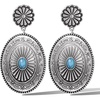 image:imageJessica Simpson Turquoise Drop Earrings for Women Oxidized SilverToneSilver Oxidized