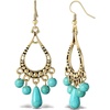 image:imageJessica Simpson Turquoise Earrings for Women Oxidized GoldTone or SilverTone Turquoise Dangle Earrings Western JewelryTurquoise Chandelier