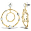 image:imageJessica Simpson Womens Drop and Hoop Earrings  GoldTone Earrings with Crystal EmbellishmentsGold Orbital Hoops