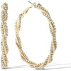 image:imageJessica Simpson Womens Drop and Hoop Earrings  GoldTone Earrings with Crystal EmbellishmentsGold Spiral Hoops
