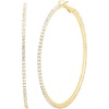 image:imageJessica Simpson Womens Hoop Earrings  SilverTone or GoldTone HoopClear Crystal