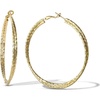 image:imageJessica Simpson Womens Hoop Earrings  SilverTone or GoldTone HoopGold Faceted Double Hoops