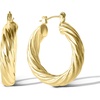 Gold Thick Twisted Hoops