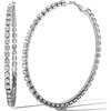 image:imageJessica Simpson Womens Large Hoop Earrings with Crystal Embellishments