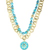 image:imageJessica Simpson Womens Layered Boho Turquoise Star Necklace