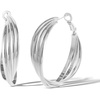 image:imageJessica Simpson Womens Twisted Layered Hoop Earrings  SilverTone Medium