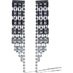image:imageJessica Simpson Dangle Chain Earrings for Women Silver or GoldToneBlack Gradient
