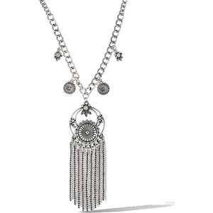 image:imageJessica Simpson Dreamcatcher Pendant Necklace for Women 16 SilverTone Trendy Boho Necklace with Pendant and Charms