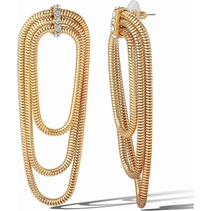image:imageJessica Simpson Drop Earrings for Women Layered Coil GoldTone Statement