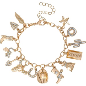image:imageJessica Simpson Gold Tone Charm Bracelet for Women 73