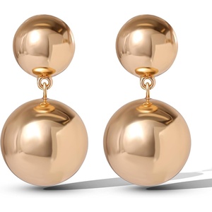 image:imageJessica Simpson GoldTone Ball Drop Earrings for Women Large Earrings