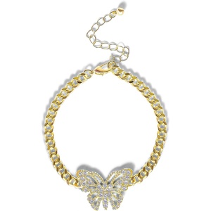 image:imageJessica Simpson GoldTone Butterfly Chain Bracelet  Adjustable Pav 95